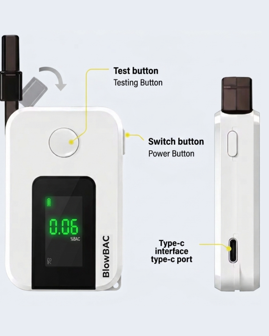 BlowBAC K1 — Personal Breathalyzer